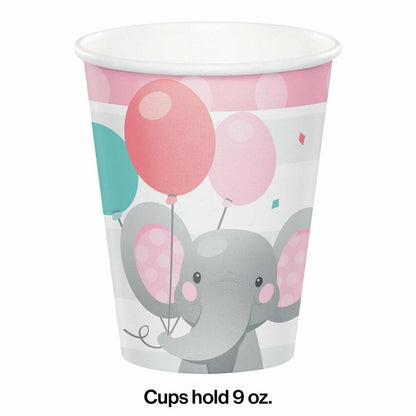 Enchanting Elephants Girl Hot and Cold Cup 9Oz. 8Ct - Toy World Inc