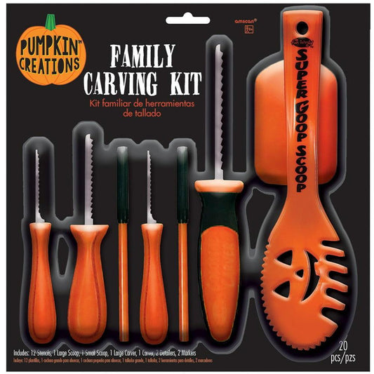 Family Pumpkin Carving Kit 20ct - Toy World Inc