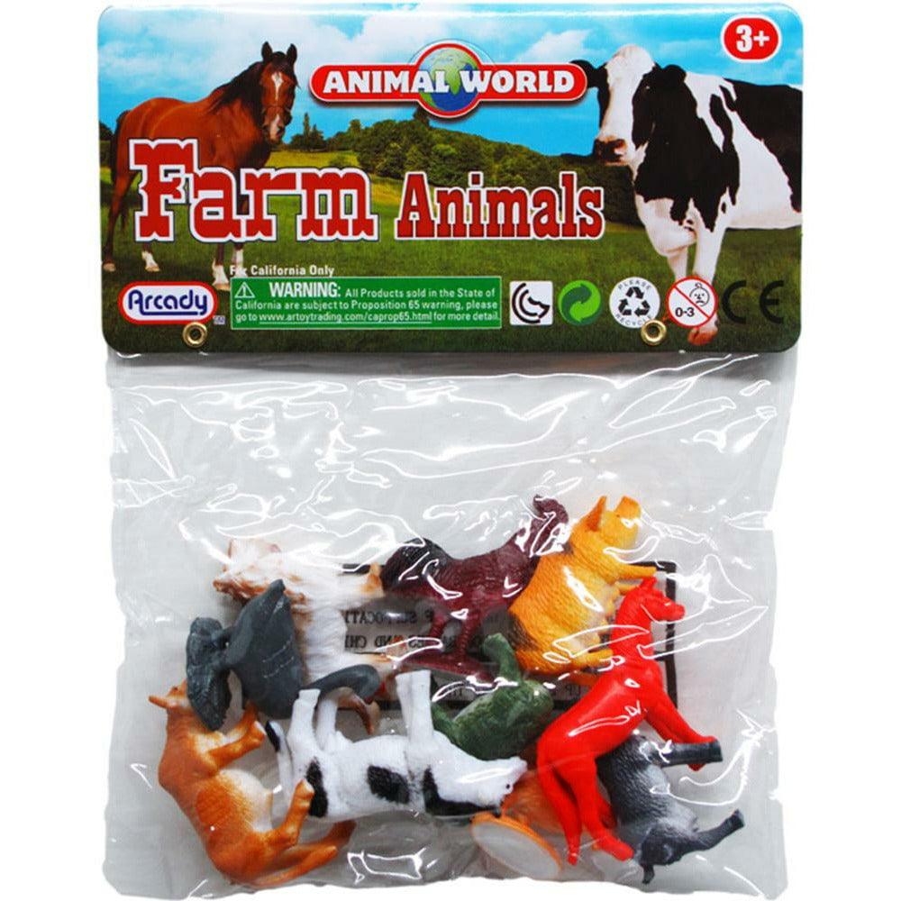 Farm Animals 2in 10pcs - Toy World Inc