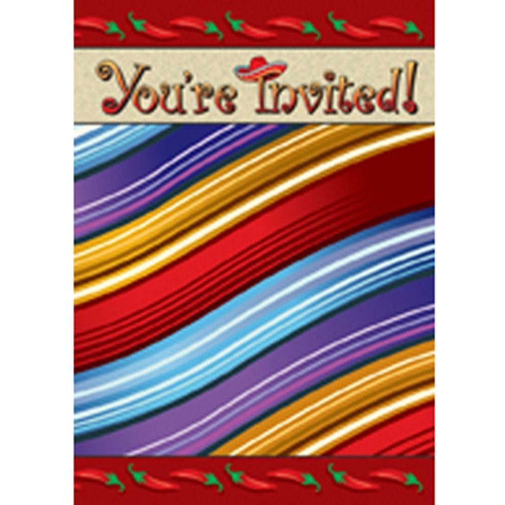 Fiesta Serape Invite 8ct - Toy World Inc