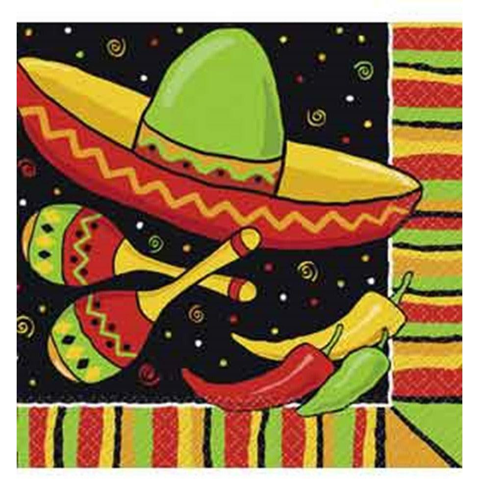 Fiesta Stripes Napkin (L) 16ct - Toy World Inc