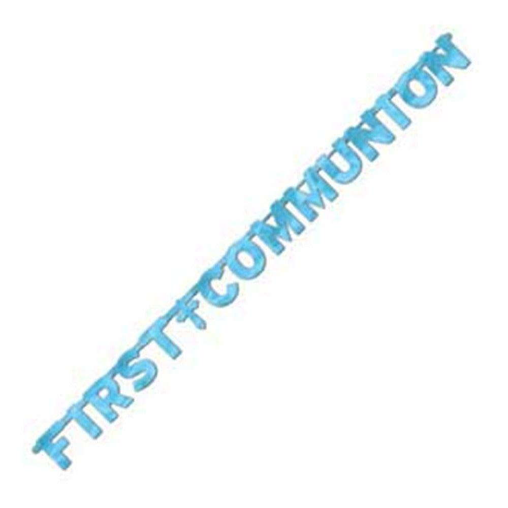 First Communion Blue Letter Banner - Toy World Inc