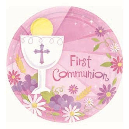 First Communionpk Plate (S) 18ct - Toy World Inc