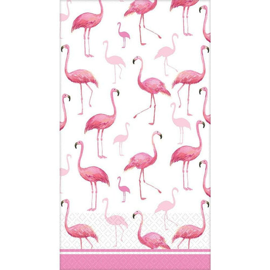 Flamingo Flock Guest Towels 16ct - Toy World Inc