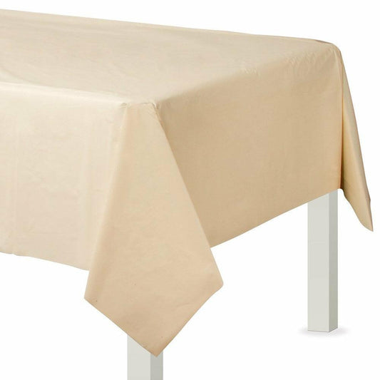 Flannel Back Tablecover Vanilla Cream - Toy World Inc