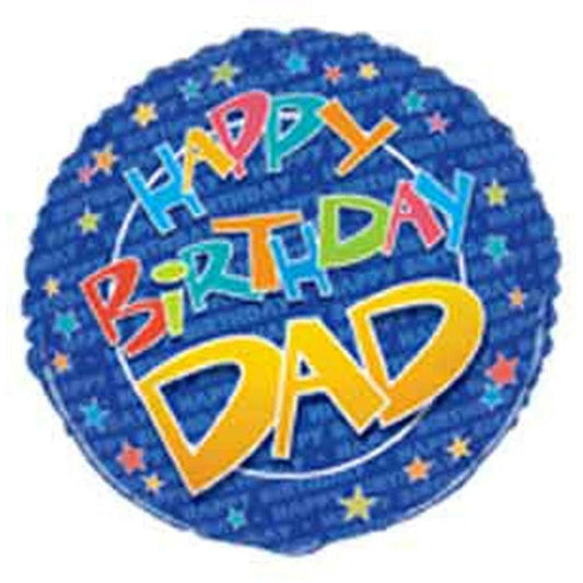 Foil Balloon 18in - Happy Bday Dad - Toy World Inc