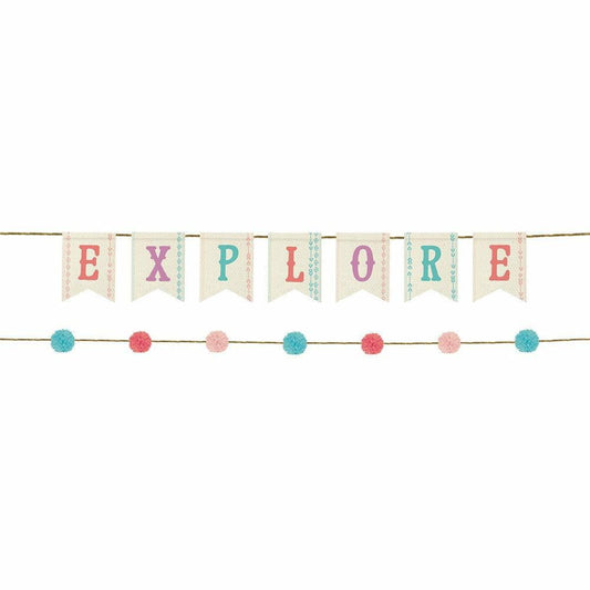 Free Spirit Pom Pom Canvas Banner 2ct - Toy World Inc