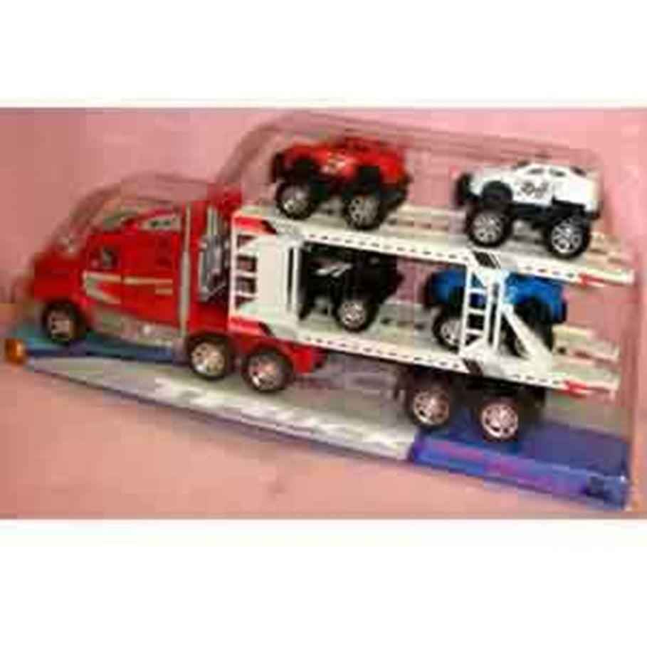 Friction Car Carrier 4 Police Car 17x7 - Toy World Inc