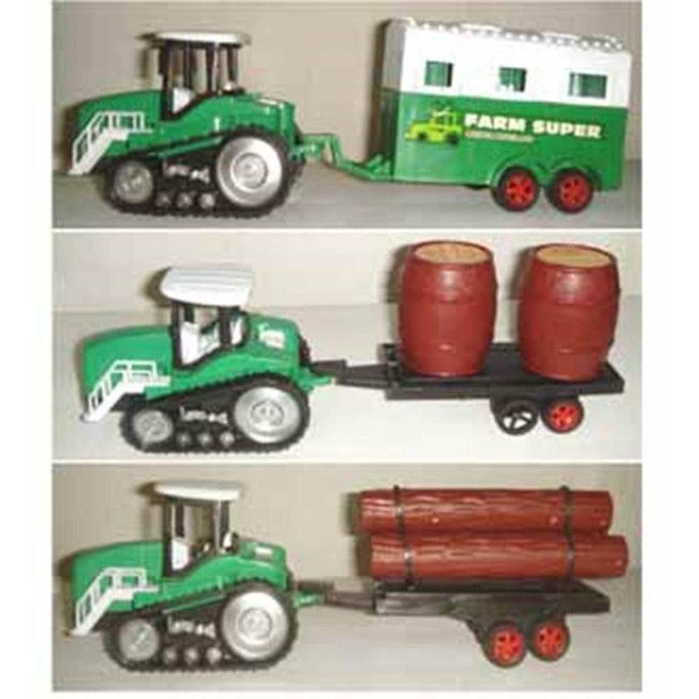Friction Farm Vehicle-Logs-Horse-Carriag - Toy World Inc