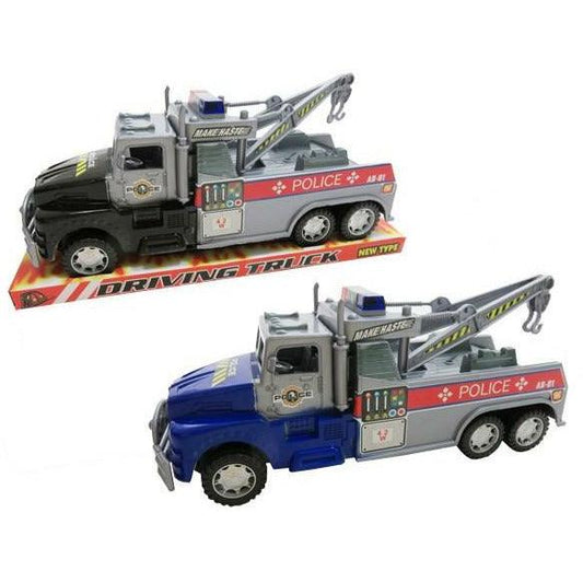 Friction Police Tow Truck 11in - Toy World Inc