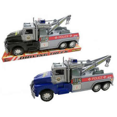 Friction Police Tow Truck 11in Toy World Inc