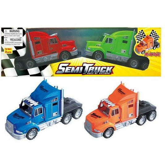 Friction Semi Truck 2Pc Set 9 in - Toy World Inc
