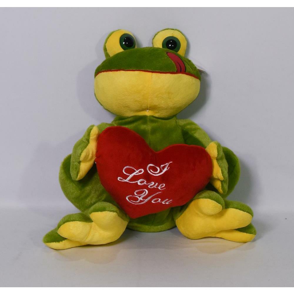 Frog with Heart 14in - Toy World Inc