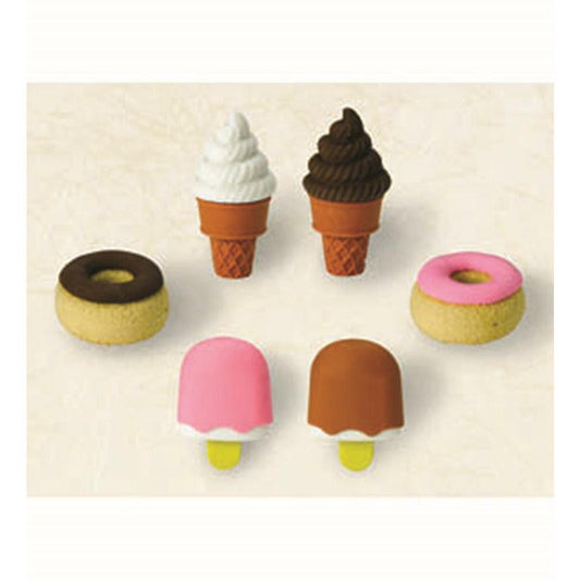 Fun Dessert Shape 3D Erasers - Toy World Inc