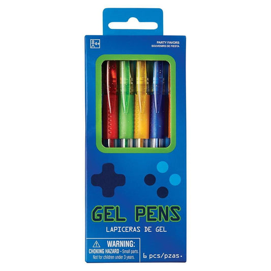 Gel Pen Set Gamer 6ct - Toy World Inc