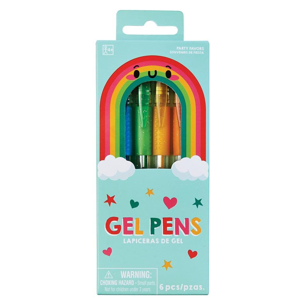 Gel Pen Set Rainbow 6ct - Toy World Inc