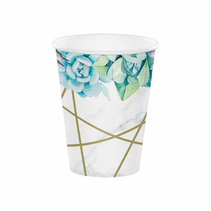 Geometric Succulents Hot and Cold Cup 12Oz. 8Ct - Toy World Inc
