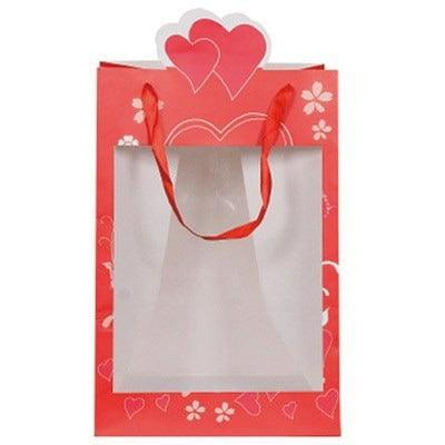 Gift Bag Red with Window 18in - Toy World Inc