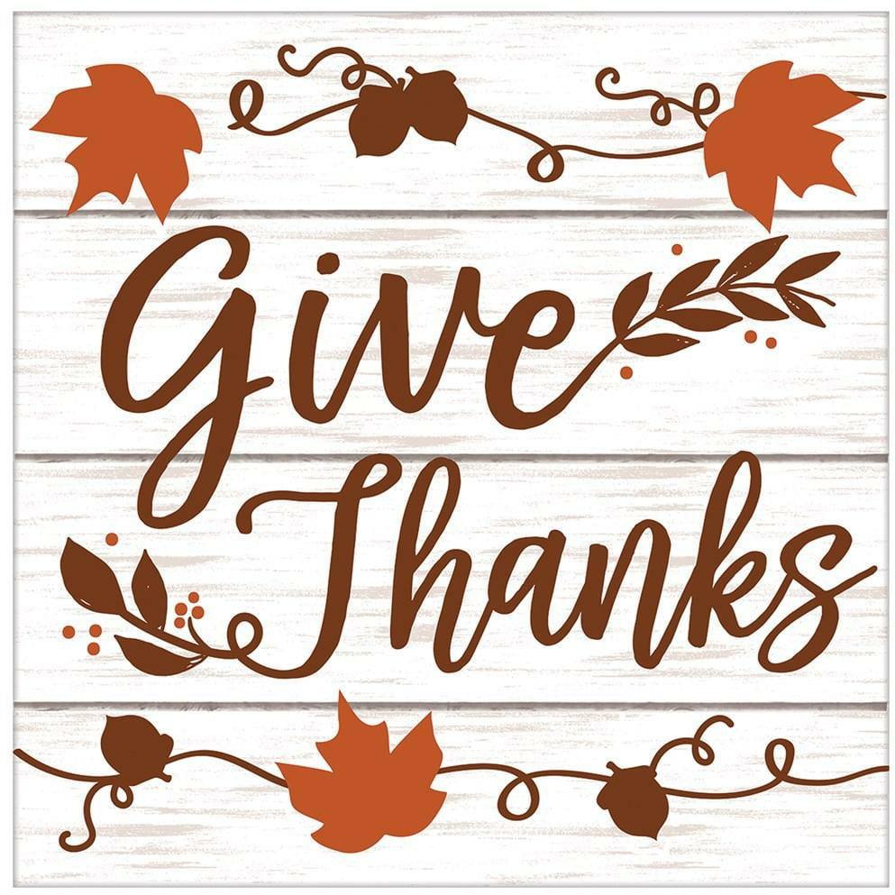 Give Thanks Sign 1ct - Toy World Inc