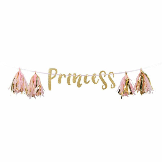 Glitter Princess Banner 5 Ft. 1Ct - Toy World Inc
