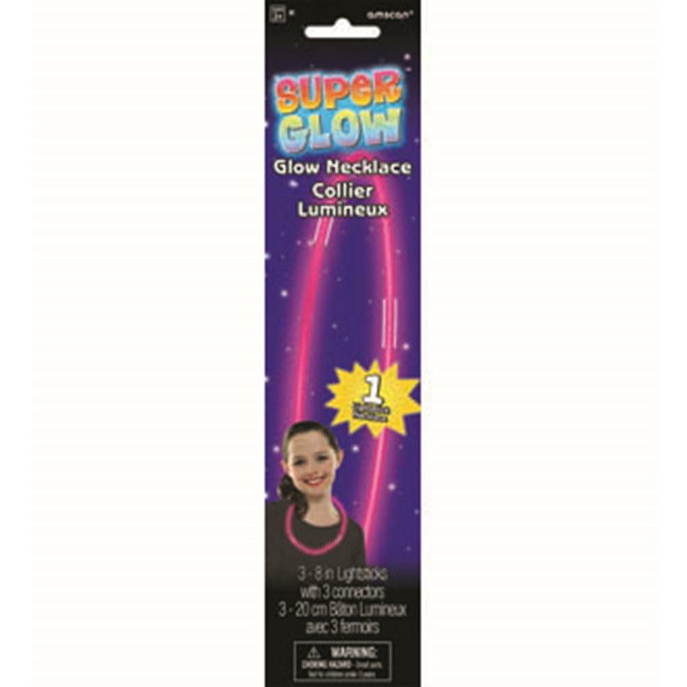 Glow Necklace-Pink - Toy World Inc