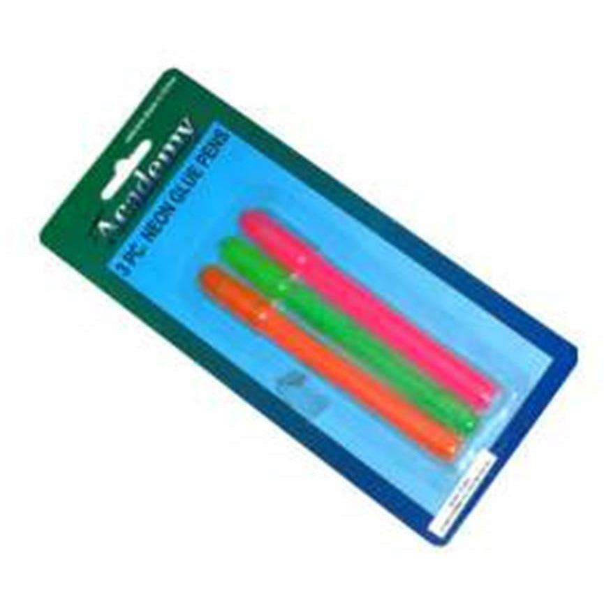 Glue Pen Neon 3pc - Toy World Inc