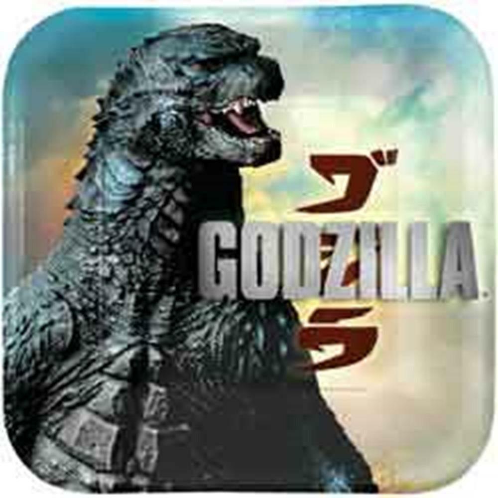 Godzilla Plate (S) 8ct - Toy World Inc