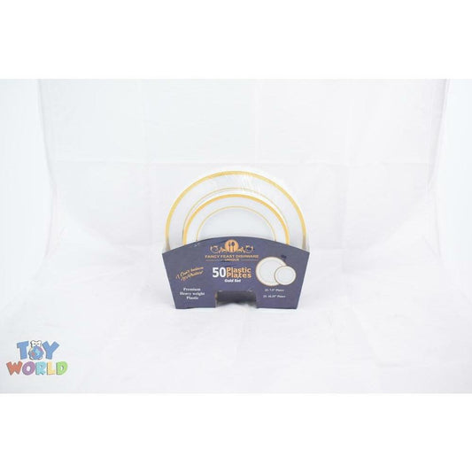 Gold Rim Plate 25(L)+25(S) - Toy World Inc
