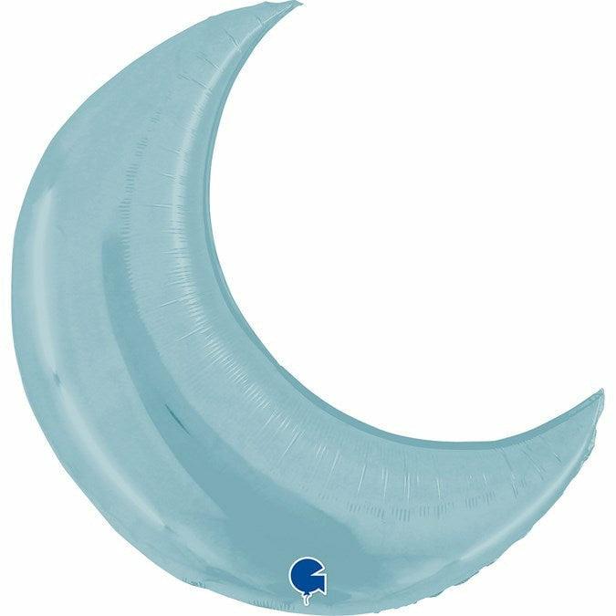 Grabo Pastel Blue Moon 36in Foil Balloon - Toy World Inc