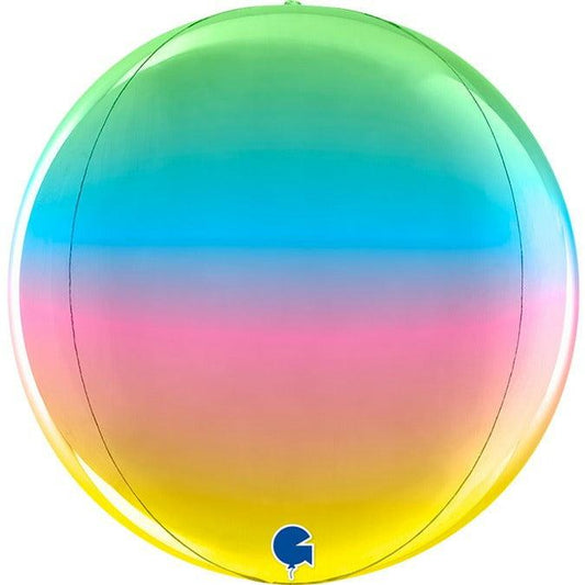 Grabo Rainbow Globe 11in Foil Balloon - Toy World Inc