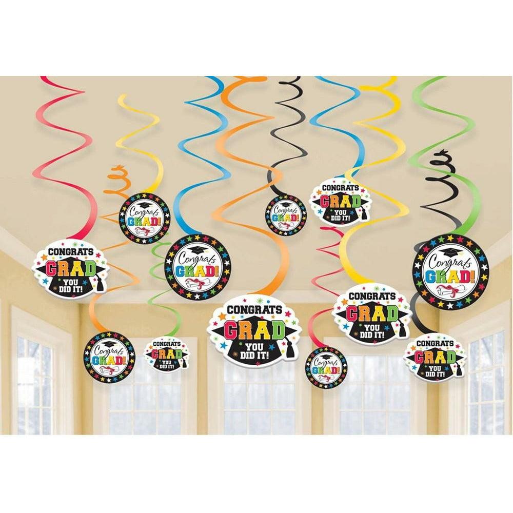 Graduation Multi Color Swirls Value Pack - Toy World Inc