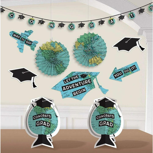 Graduation The World Awaits Room Decorating Kit - Toy World Inc
