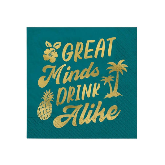 Great Minds Drink Alike Beverage Napkins 16ct - Toy World Inc