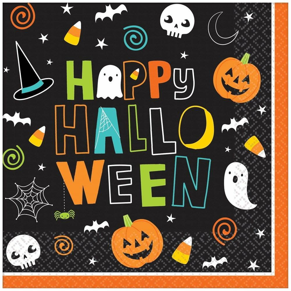 Hallo-ween Friends Beverage Napkins 125ct - Toy World Inc