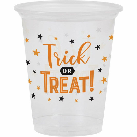 Halloween 16oz Plastic Cup Clear 8ct - Toy World Inc