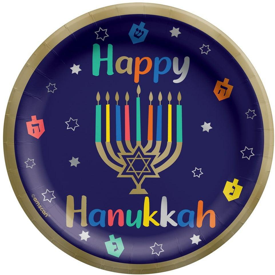 Hanukkah Joy 6.75in Round Plates 20ct. - Toy World Inc