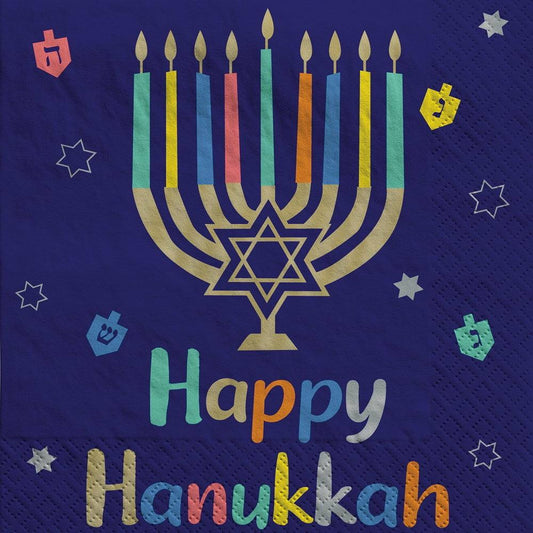 Hanukkah Joy Luncheon Napkins 40ct. - Toy World Inc