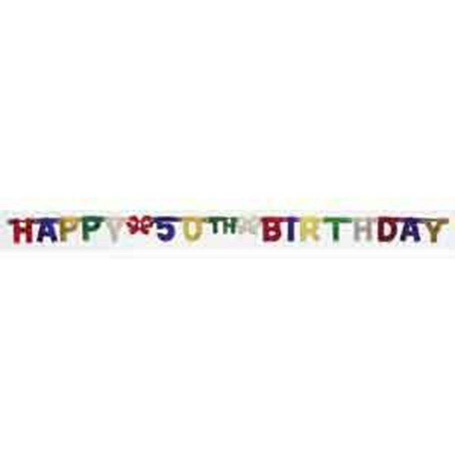 Happy 50th Bday Banner - Toy World Inc