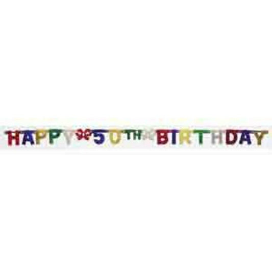 Happy 50th Bday Banner - Toy World Inc