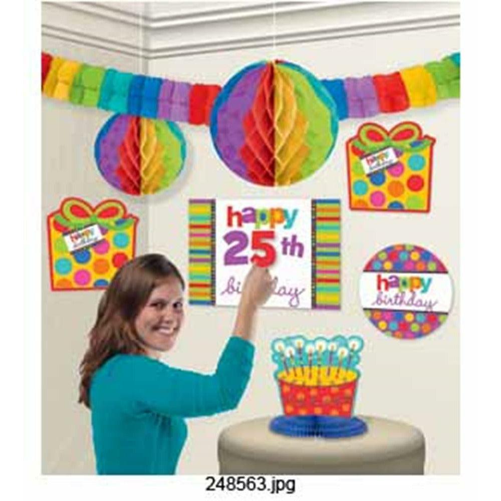 Happy Birthday Dots and Stripe Deco Kit - Toy World Inc