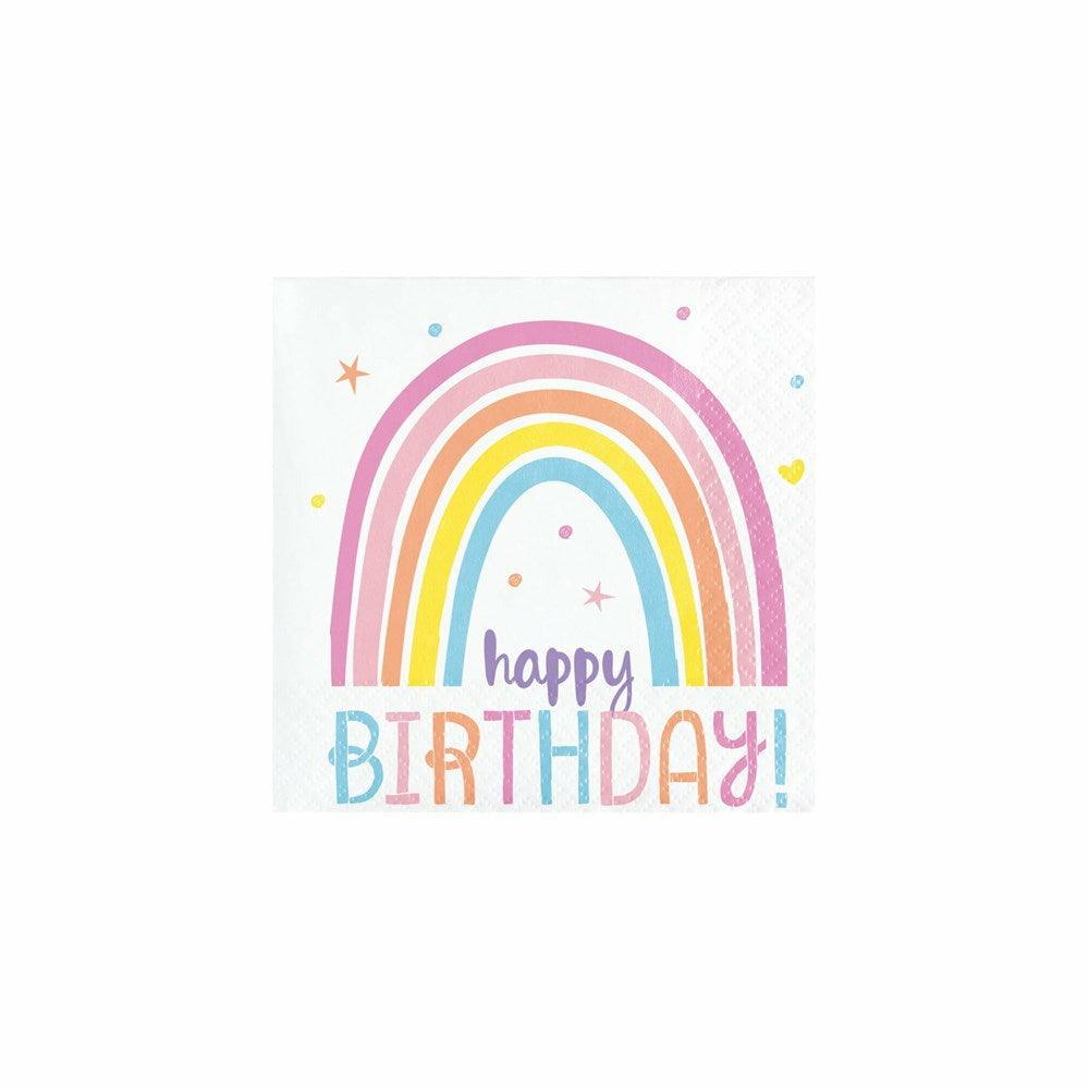 Happy Rainbow Beverage Napkin 16Ct - Toy World Inc