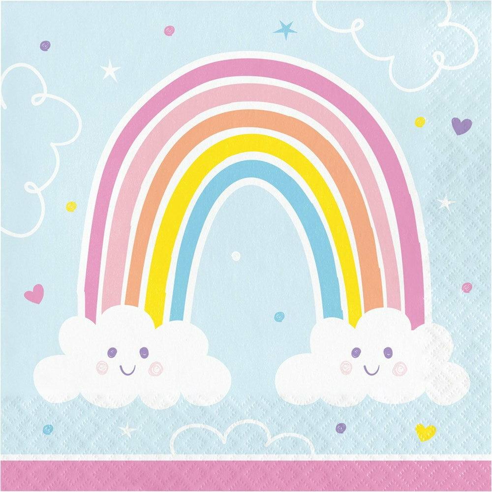 Happy Rainbow Luncheon Napkin 16Ct - Toy World Inc