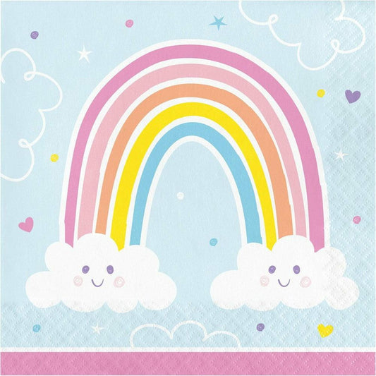 Happy Rainbow Luncheon Napkin 16Ct - Toy World Inc