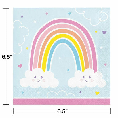 Happy Rainbow Luncheon Napkin 16Ct - Toy World Inc