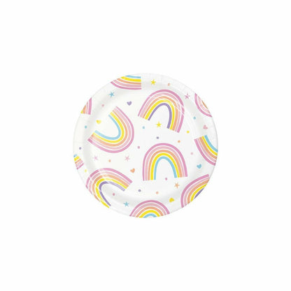 Happy Rainbow Luncheon Plate 8Ct - Toy World Inc