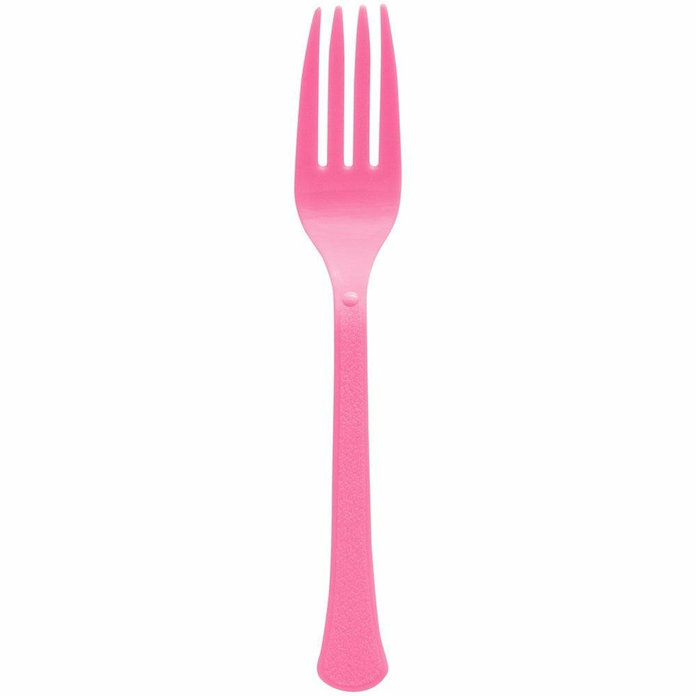 Heavy Weight Fork 50ct Bright Pink - Toy World Inc