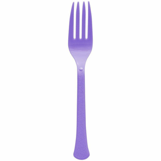 Heavy Weight Fork New Purple 20ct - Toy World Inc