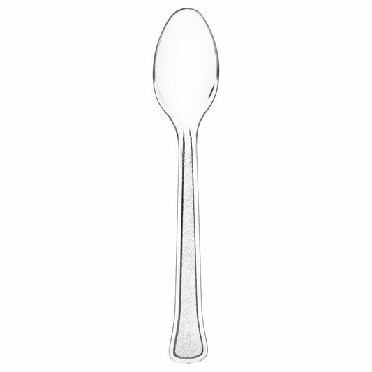 Heavy Weight Spoon 20ct Clear - Toy World Inc