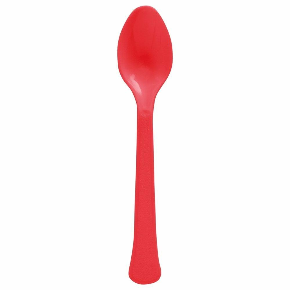 Heavy Weight Spoon 50ct Apple Red - Toy World Inc