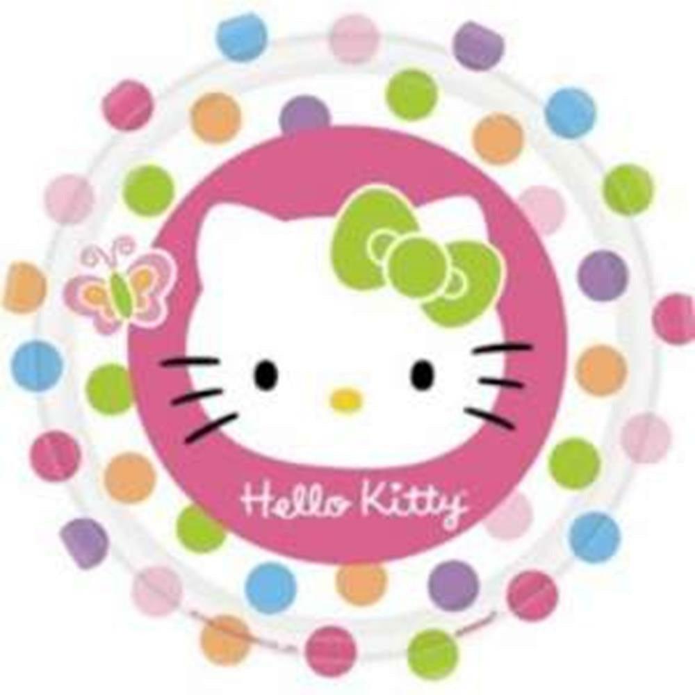 Hello Kitty Plate (L) 8ct - Toy World Inc